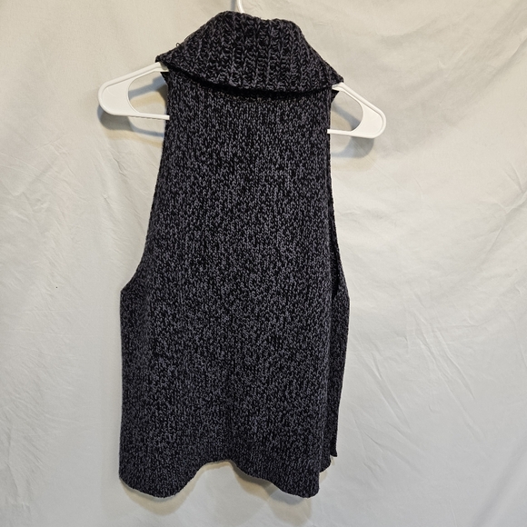 Madewell Sleeveless Knit Sweater Women's XL Blue Cowl Neck Pullover Wool Blend - Picture 3 of 8